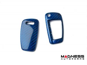 Audi R8 Key Fob Cover - Carbon Fiber - Blue Candy